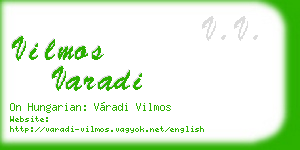vilmos varadi business card